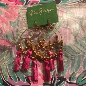 NIP Lilly Pulitzer Gold Hoop Earrings